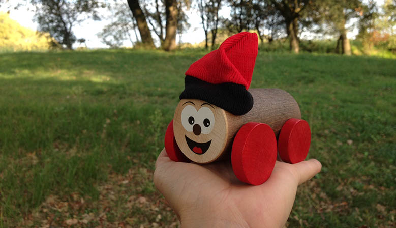 Tio-amb-rodes Tió de Nadal Arrossega ble